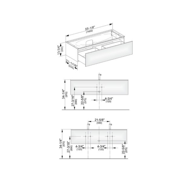 Keuco тумба подвесная под раковину с одним выдвижным фронтом, edition 11, белый арт. 31361 210000