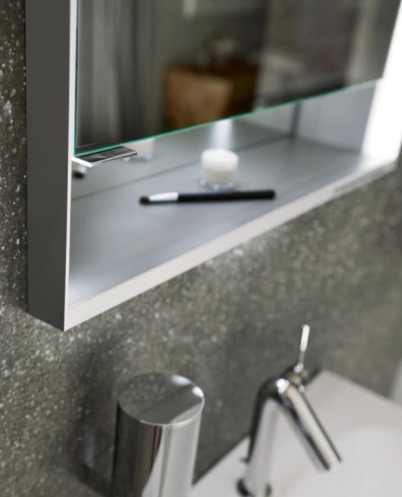 Keuco зеркало для ванны серебристое, royal lumos, серебристый арт. 14597 134000