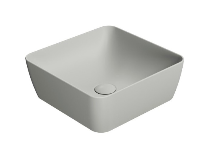 GSI Раковина накладная 38х38х14 см, cenere matte, санфаянс, Color-elements - 903817