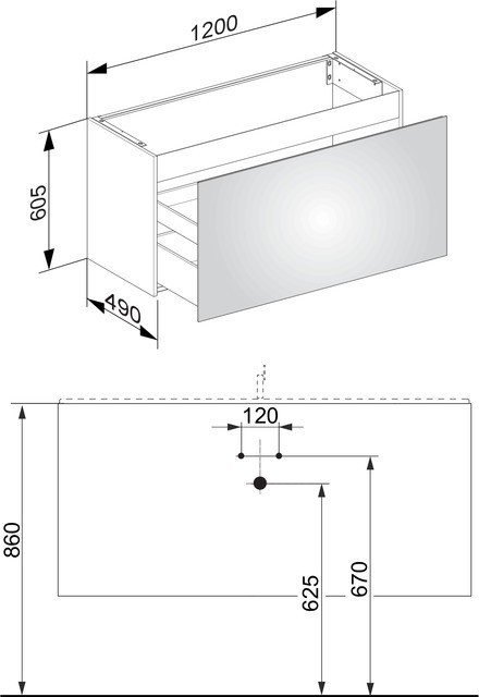 Keuco тумба под умывальник, plan, трюфель арт. 32982 140000