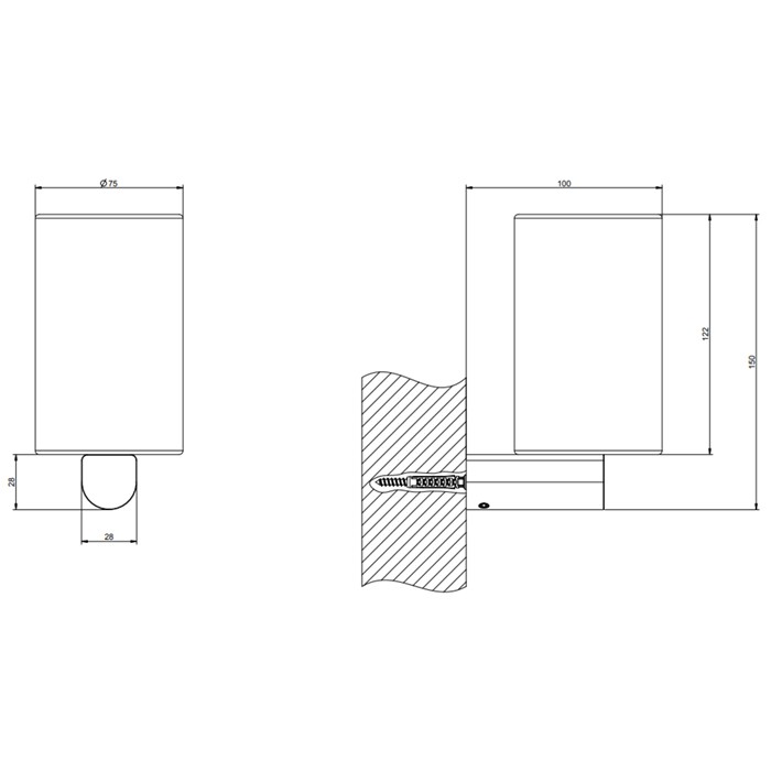 Gessi Стакан для зубных щеток настенный, Rilievo, 59507#031 цвет: хром