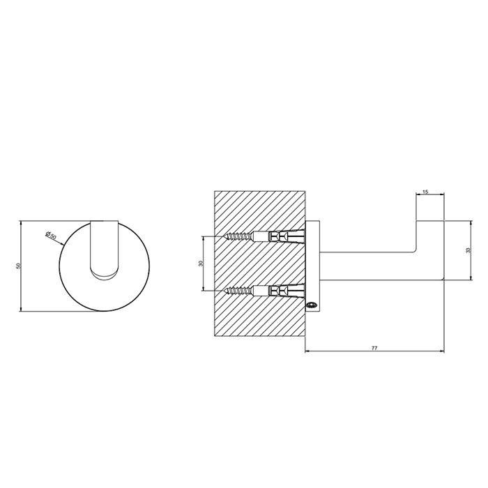 Gessi Крючок подвесной, Tondo, 63621#030 цвет: copper pvd