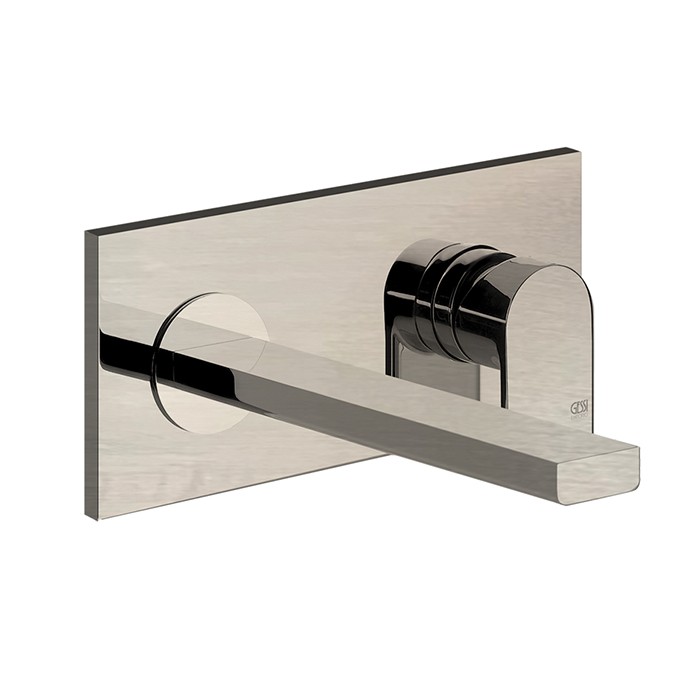 Gessi Смеситель для раковины, встраиваемый, излив: 20,9см., Emporio Via manzoni, 44895#149 цвет: finox brushed nickel