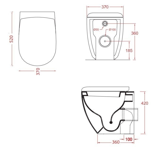 ArtCeram унитаз напольный, flv005 14 00 file 2.0 цвет: красный