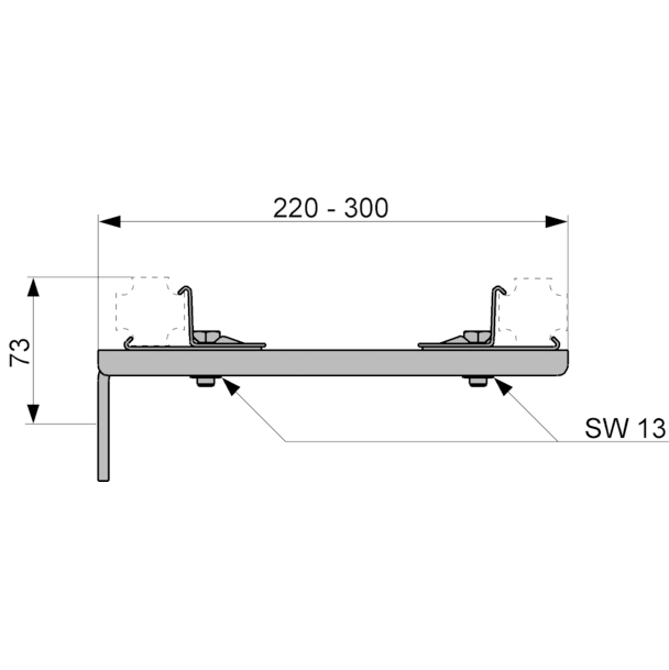 TECE крепление двойное, удлиненное, - 9030013