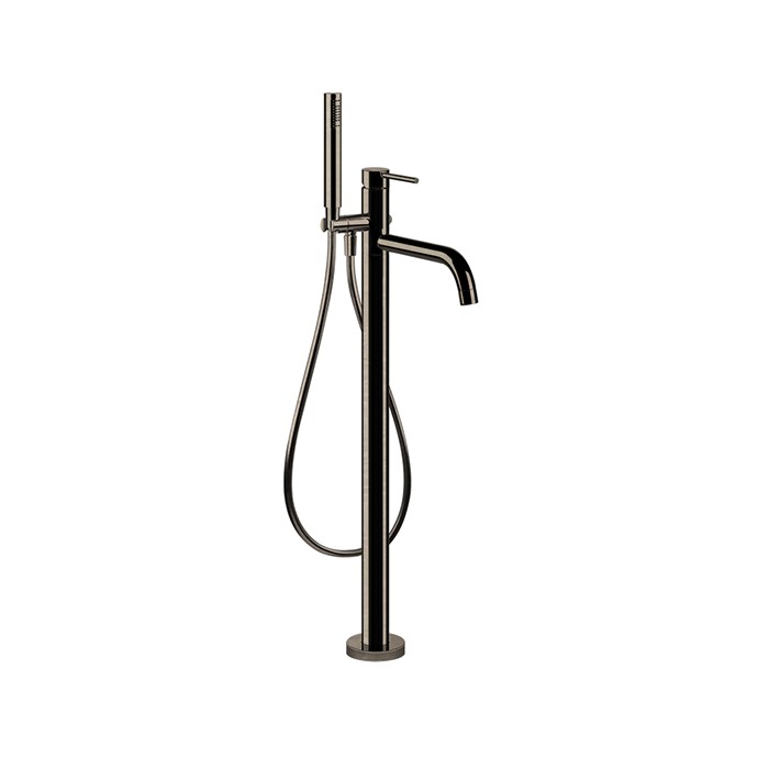 Gessi Смеситель для ванны, напольный, с душевой лейкой, Emporio Via tortona, 24943#149 цвет: finox brushed nickel