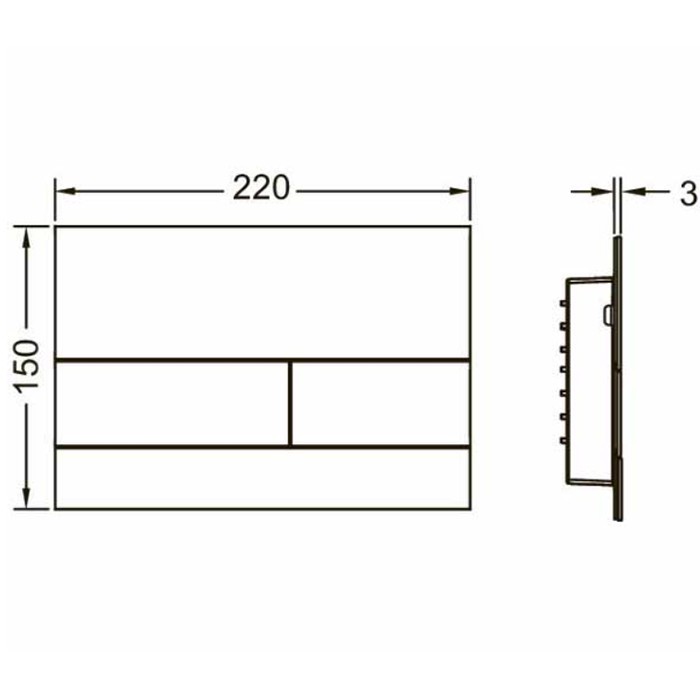 TECE панель смыва, металл, красное золото, square ii - 9240840