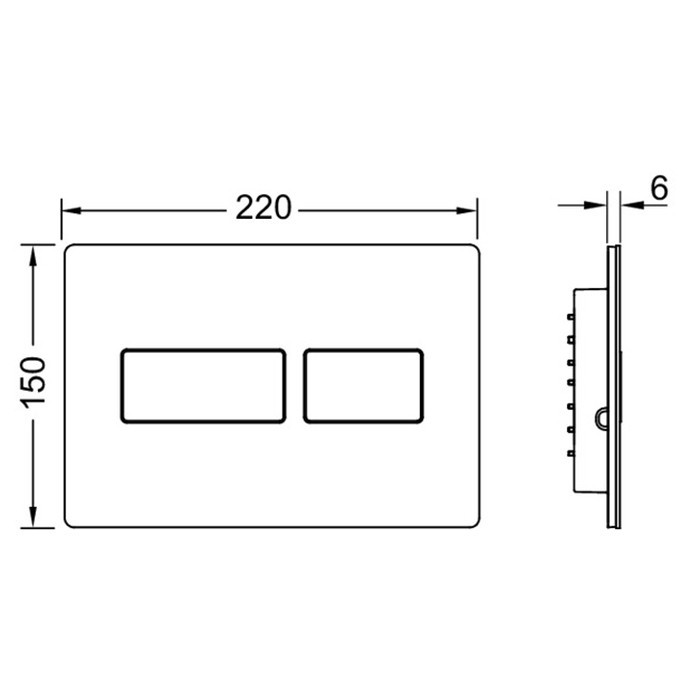TECE панель смыва с двойной системой смыва для унитаза, белый матовый, solid. - 9240433