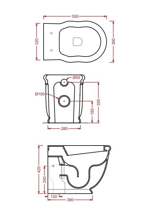 ArtCeram унитаз напольный, hev005 01 00 hermitage цвет: белый глянцевый
