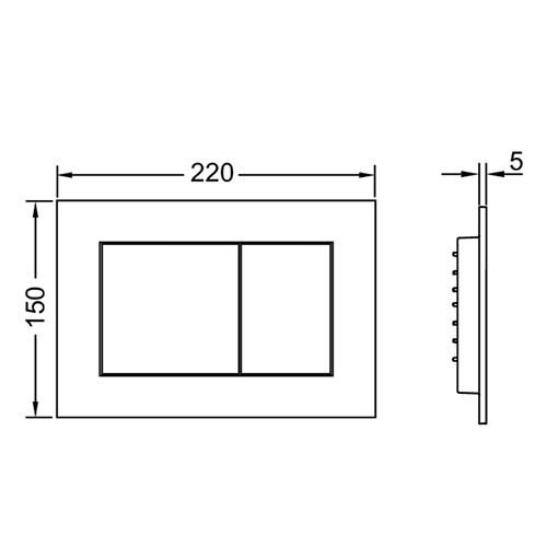 TECE панель смыва, белый, now - 9240400