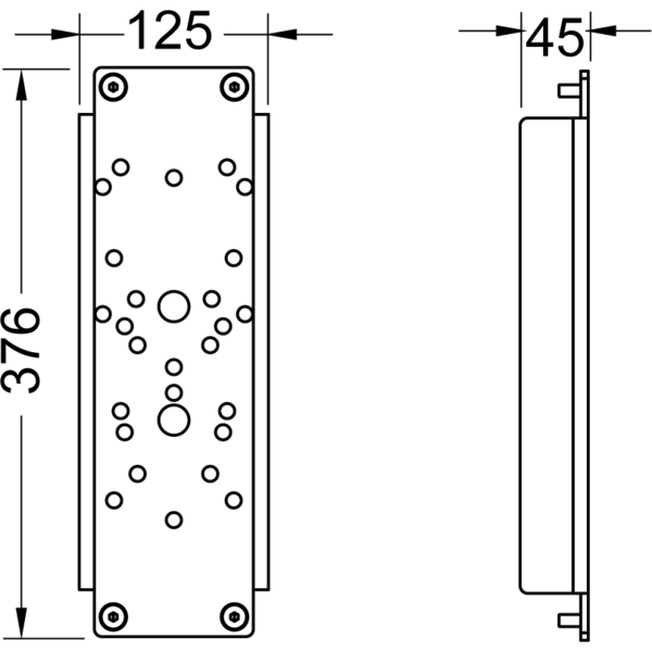 TECE панель для монтажа ручек с застенным модулем арт. 9.300.009, - 9042012