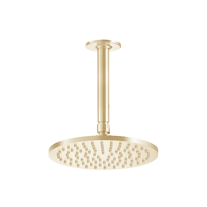 Gessi Верхний душ, 1/2", d20см, с защитой от налёта, потолочный, Inciso, 58152#246 цвет: золото