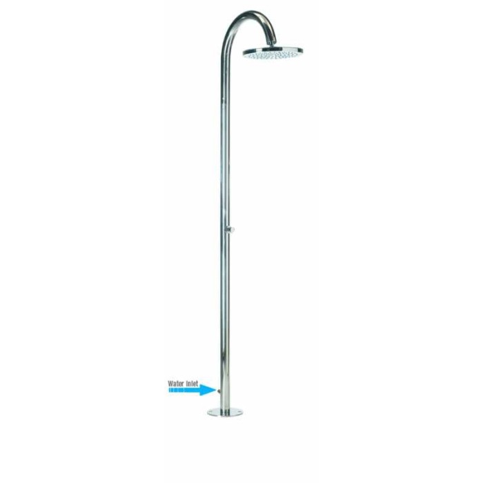 Bossini душевая колонна outdoor/indoor columns floor из нержавеющей стали, oki, хром арт. l00817.030