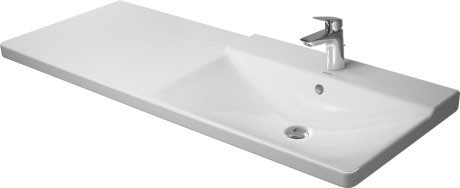Duravit раковина подвесная 125х49см, p3 comforts, 2334120000 цвет: белый