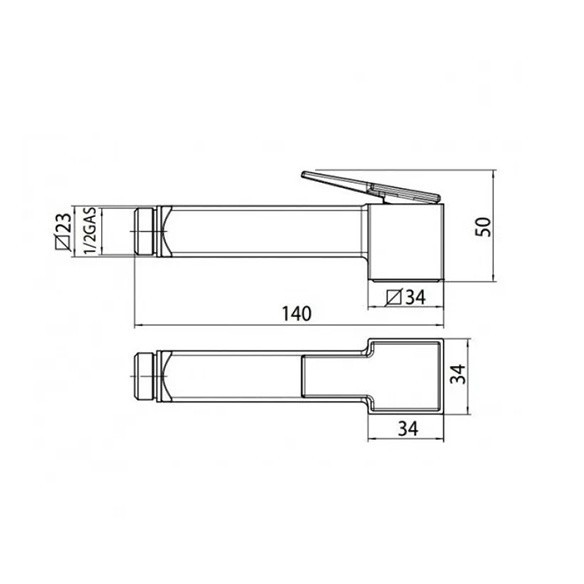 Bossini гигиенический душ со смесителем brass, cube brass, черный арт. e38003b.073