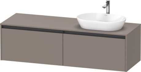 Duravit тумба подвесная под раковину справа 550 мм х 1600 мм х 459 мм, ketho.2, k24889r43430000 цвет: базальт матовый
