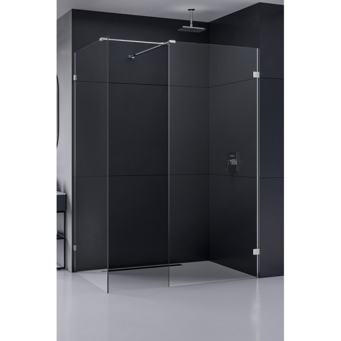 Душевое ограждение eventa walk-in 120x80x200, New trendy Eventa chrome, хром арт. EXK-4649