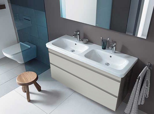 Duravit тумба подвесная под двойную раковину бетонно-серый, durastyle, ds649800707 цвет: бетонно-серый матовый