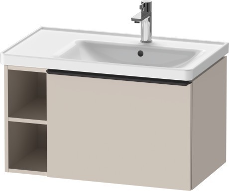 Duravit тумба подвесная под раковину 784 мм х 452 мм, d-neo, de425709191 цвет: серо-коричневый матовый