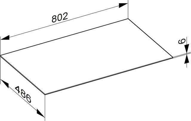 Keuco верхняя декоративныя панель для тумбы 800 мм, edition 90, арт. 39026 279000