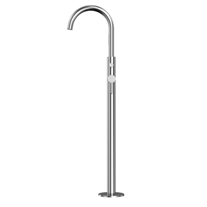 Смеситель для ванны отдельностоящий, Whitecross Y brushed nickel, брашированный никель арт. Y1233NIB