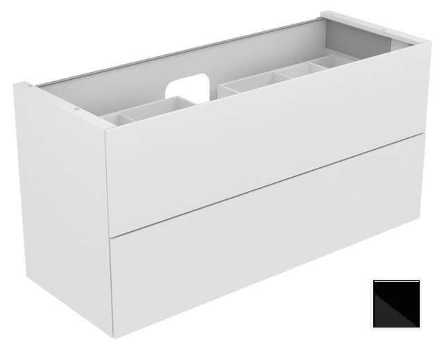 Keuco тумба подвесная под раковину с двумя выдвижными фронтами, edition 11, черный арт. 31362 570000