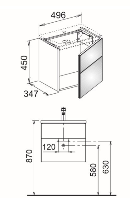 Keuco тумба под умывальник, royal reflex, трюфель арт. 34090 140002