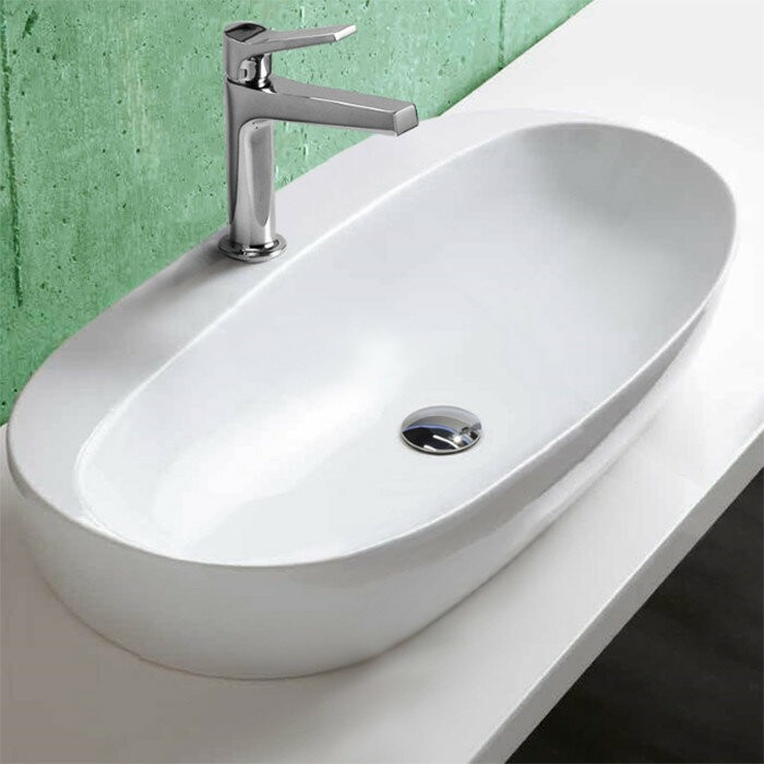Azzurra Раковина 42x70 Elegance, ELLA070420CMBI/(ECI70M bi)*1 цвет: белый