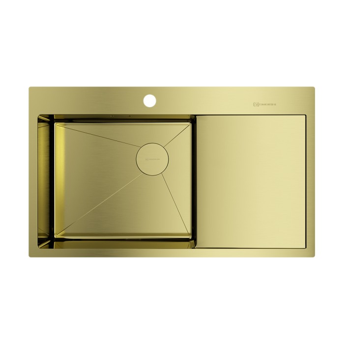 Omoikiri кухонная мойка Akisame 86-L Side, светлое золото арт. 4997045