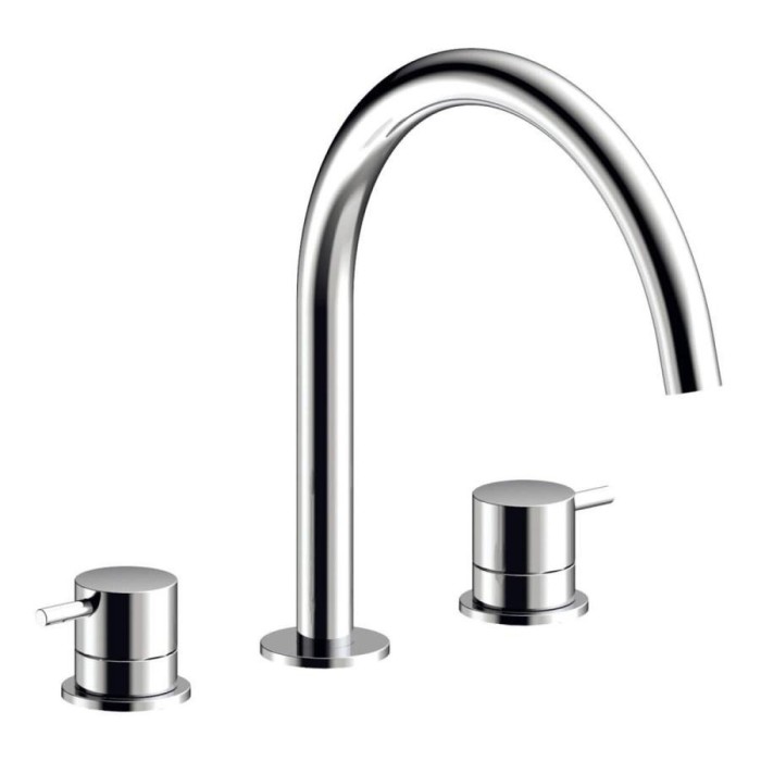 Смеситель для раковины на 3 отверстия, без донного клапана, Almar Mixers, E214004.CR цвет: хром
