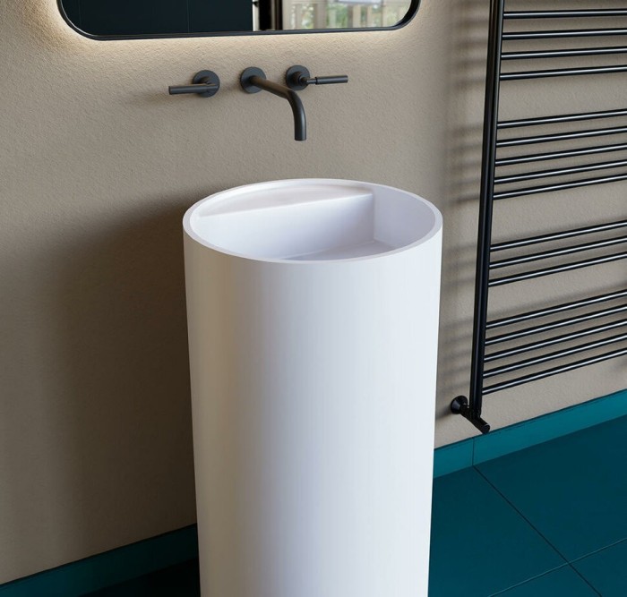 Salini раковина напольная 45x45, armonia, 130115g цвет: глянцевый белый