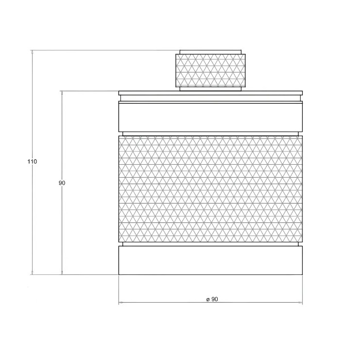 Контейнер с крышкой, настольный, Bertocci Officina 01, золото арт. 127 7532 5050