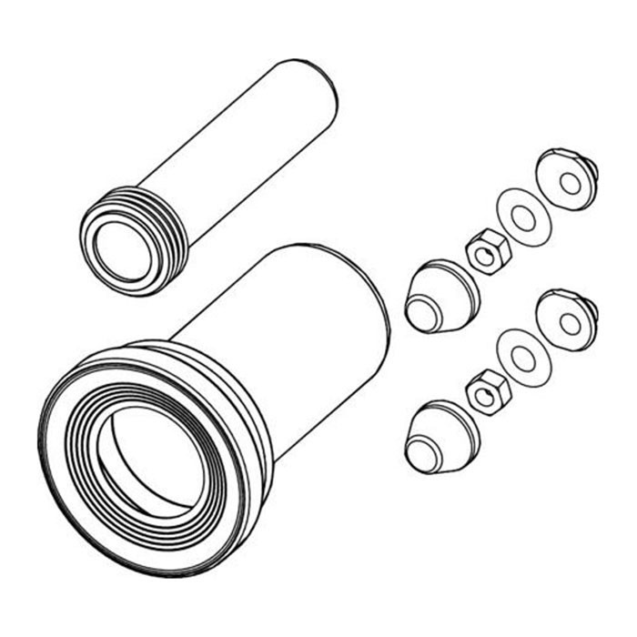 TECE комплект удлиненного соединения 30см, dn90, profil dn - 9820214