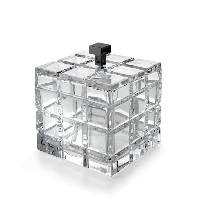 Баночка универсальная с крышкой (никель чёрный шлифованный), 3SC Palace Crystal - PA48ACRCFSM