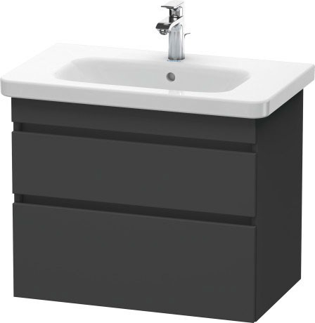 Duravit тумбочка подвесная под раковину с двумя выдвижными ящиками, durastyle, ds648104949 цвет: графит матовый