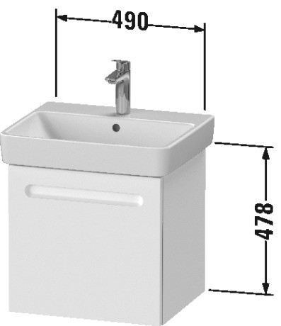 Duravit тумба подвесная 426 мм х 490 мм, no.1, n14280049490000 цвет: графит матовый