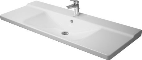 Duravit раковина подвесная 125х49см, p3 comforts, 2332120000 цвет: белый