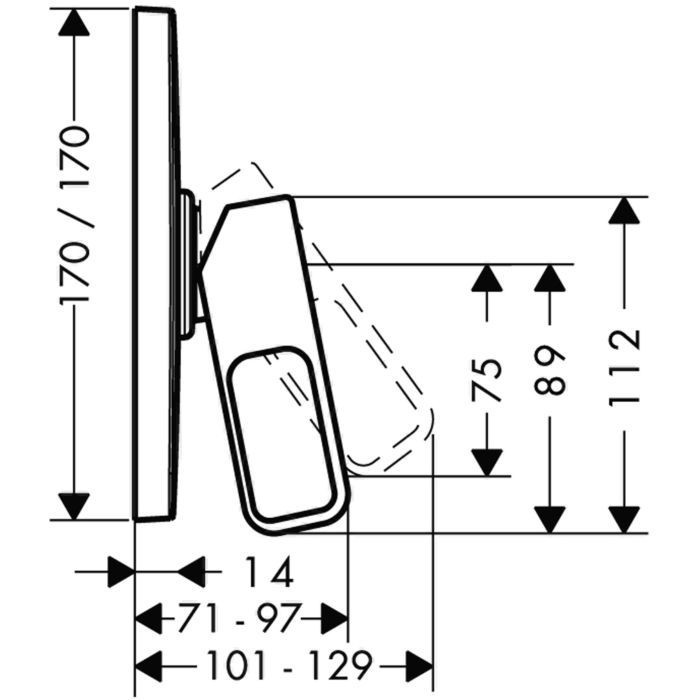 AXOR смеситель для душа, Urquiola, шлифованное красное золото арт. 11625310