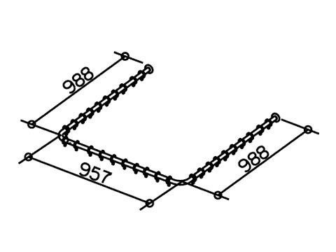 Keuco набор штанг для душевой шторки для квадратного душа 100х100 см, plan, хром арт. 14940 011000
