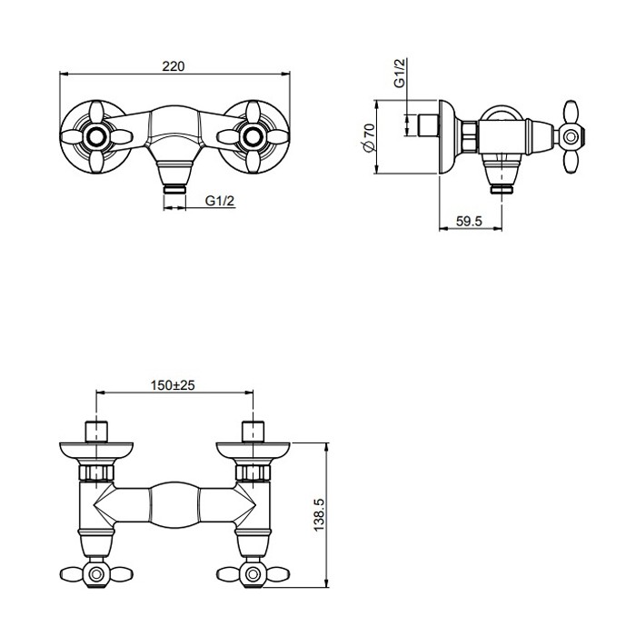 Fima Carlo Frattini смеситель для душа внешнего монтажа без душевого комплекта, olivia, хром арт. f5005/1cr
