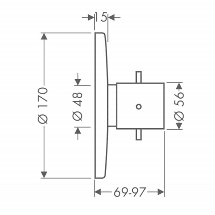 AXOR термостат для душа, Starck, хром арт. 10710000