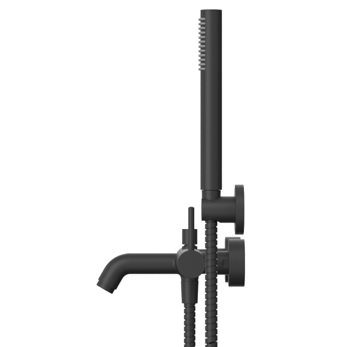 Смеситель для ванны с душевым комплектом, Whitecross Y black, черный мат арт. Y1231BL