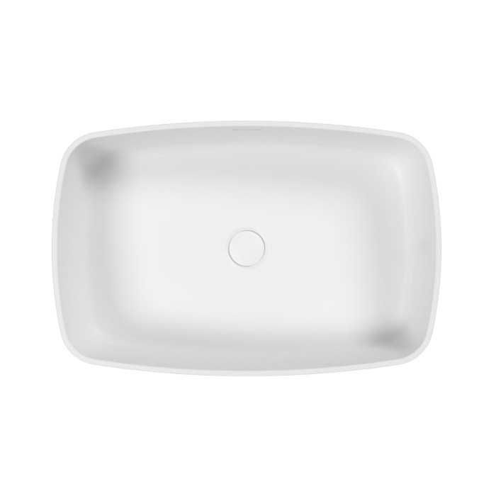 Раковина, накладная 58x38, Whitecross Jasper, белый мат арт. 0741.058038.200