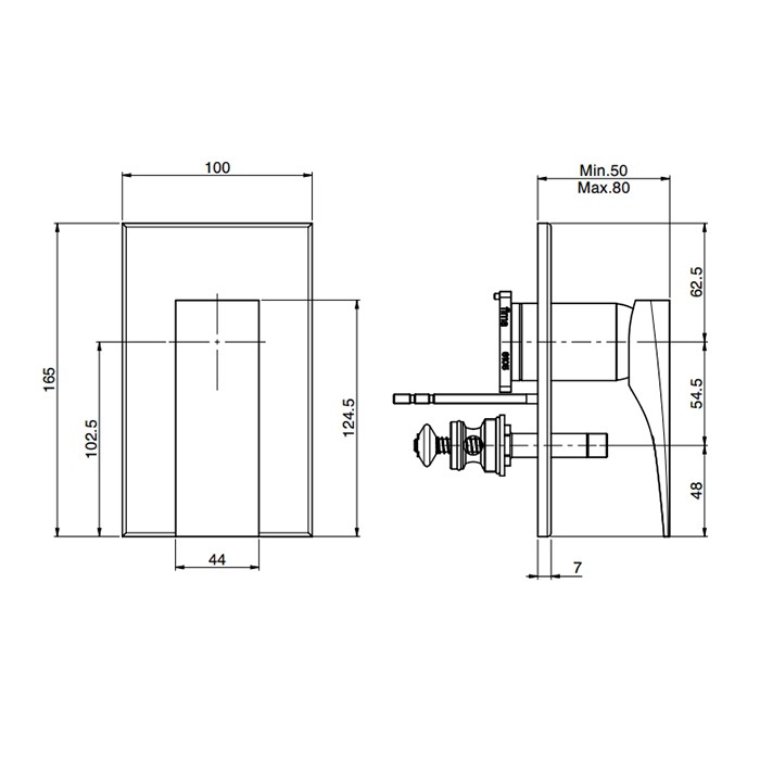 Fima Carlo Frattini смеситель для душа, встраиваемый, с переключателем на 2 выхода, zeta, золото арт. f3969x2or