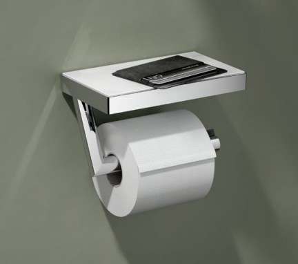 Keuco держатель для туалетной бумаги с полкой collection reva для рулонов шириной 120 мм, сollection reva, хром арт. 12873 019000