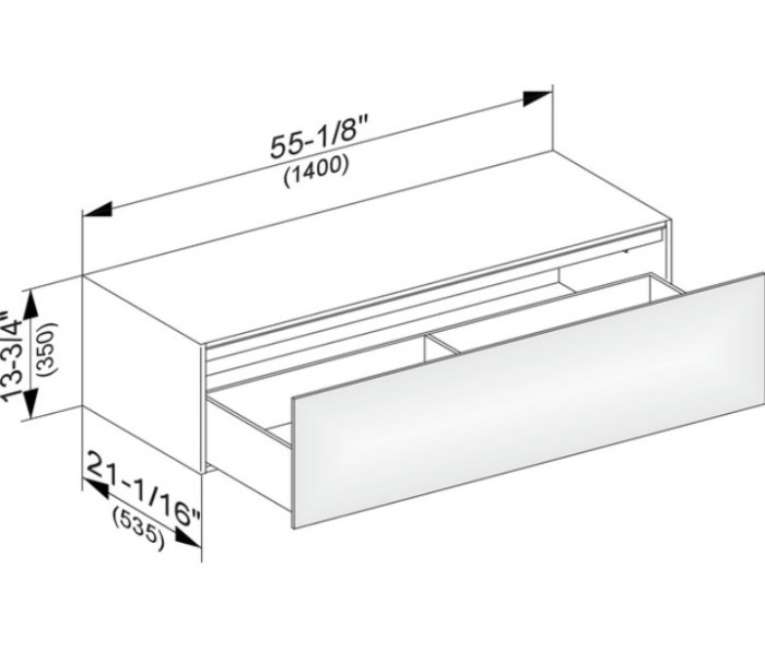 Keuco боковая тумба с одним выдвижным фронтом, edition 11, антрацит арт. 31326 390000