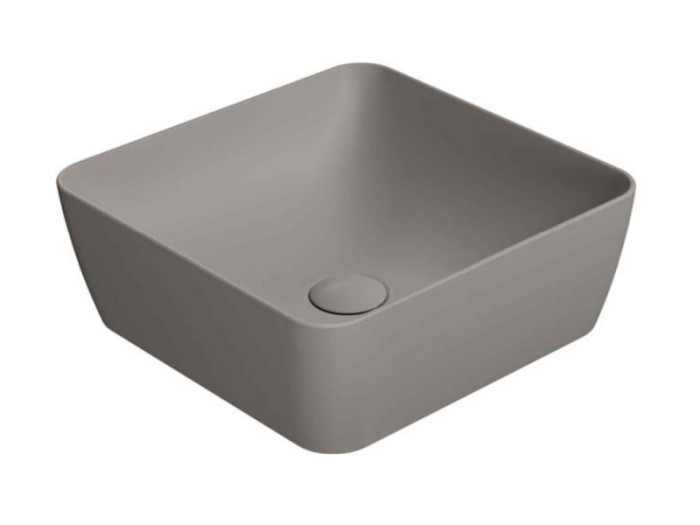 GSI Раковина накладная 38х38х14 см, tortora matte, санфаянс, Color-elements - 903805
