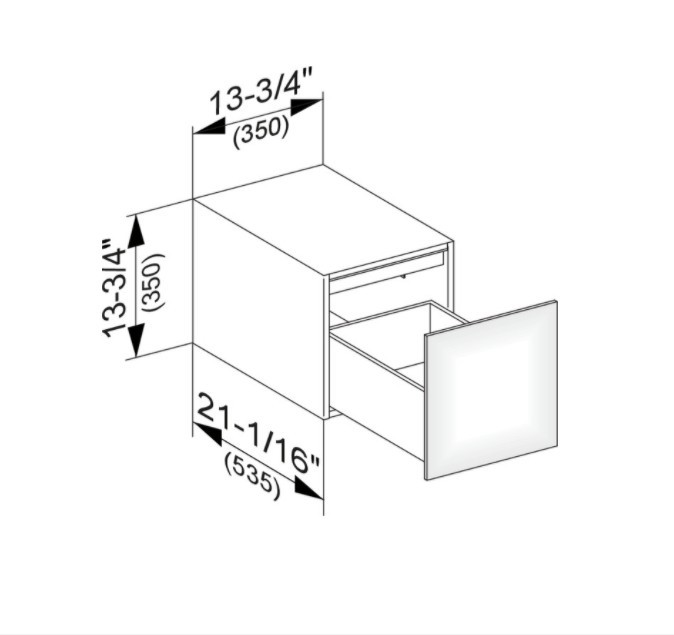 Keuco боковая тумба с одним выдвижным фронтом, edition 11, антрацит арт. 31320 390000