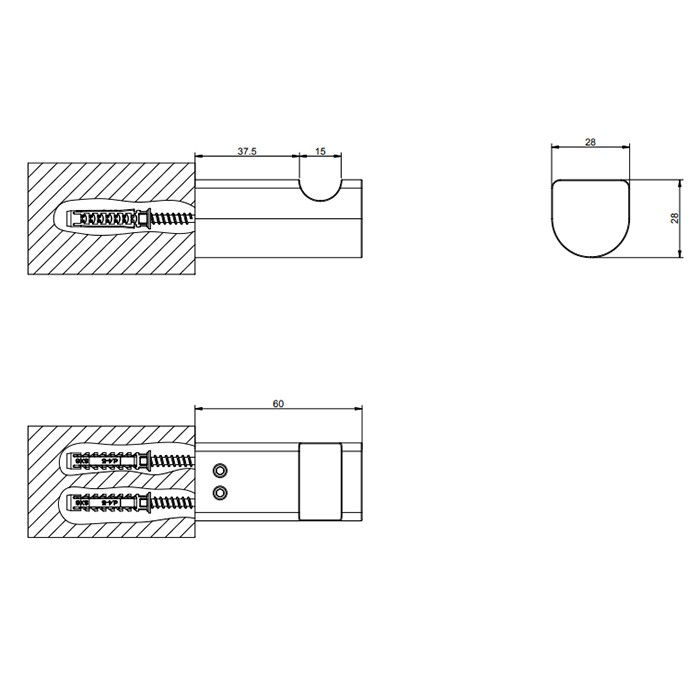 Gessi Крючок одинарный, подвесной, Rilievo, 59521#299 цвет: nero xl