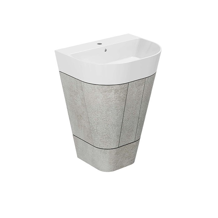 Azzurra тумба напольная 60х47х84см, с 2 дверцами, с раковиной, Azzurra, MBF 65 C FMLP06550T0MBI*1 SIF/MB цвет: cement